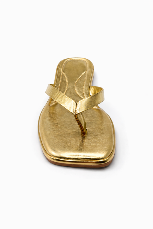 Bamboo Pointer Gold Women's Sandal