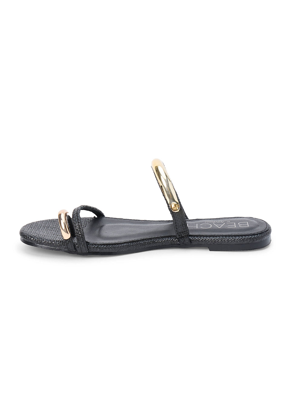 Beach Vacay Black Women's Flat