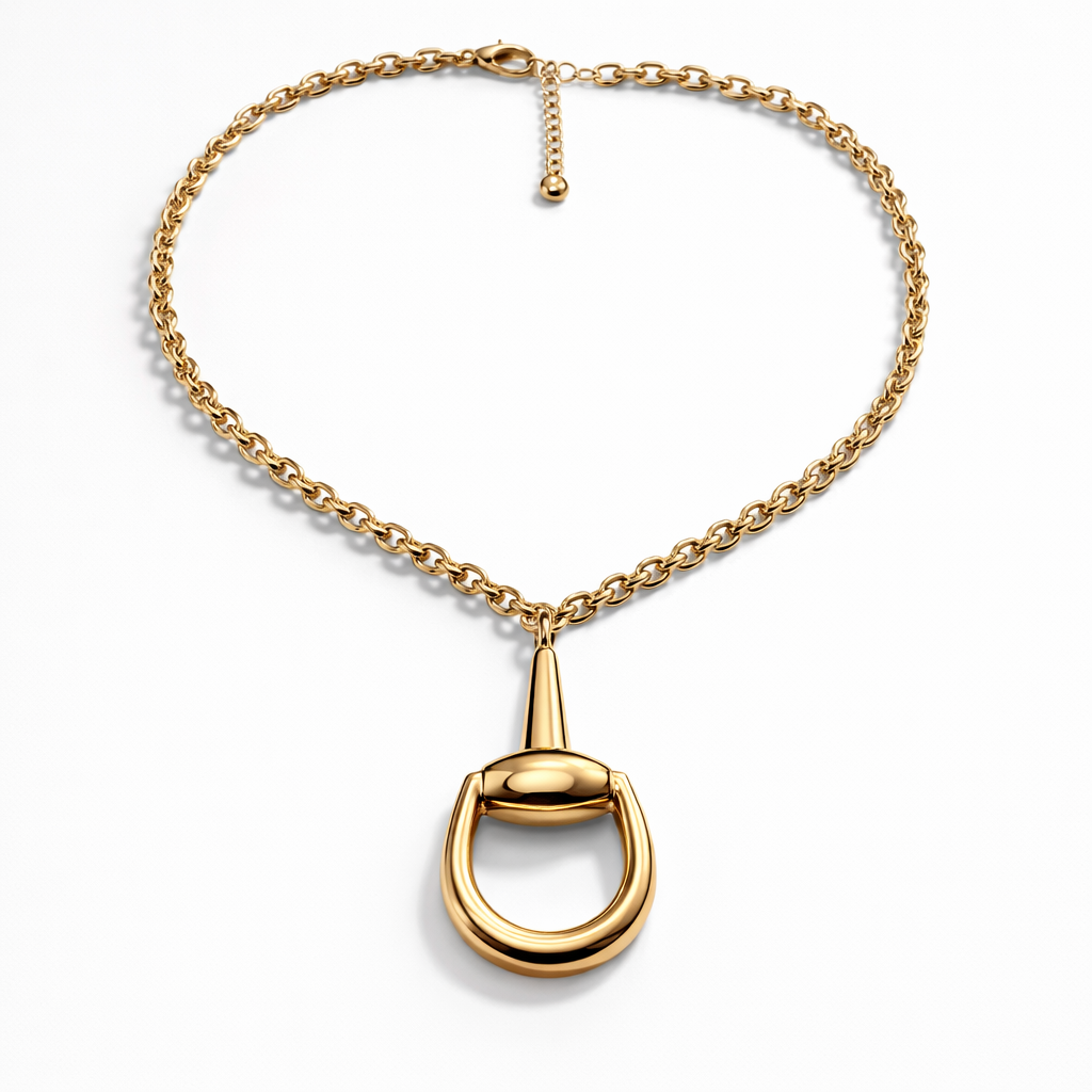 Horse Bit Gold Necklace
