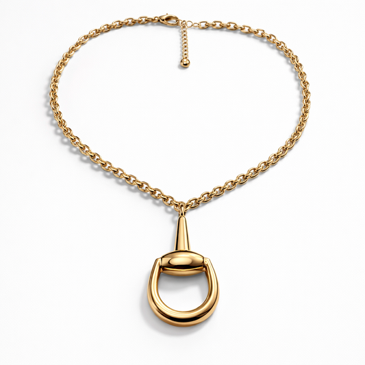 Horse Bit Gold Necklace