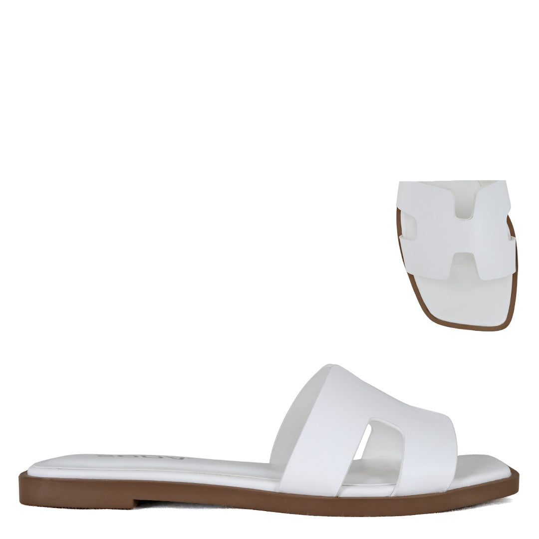 Soda Knit- S White Women's Sandal
