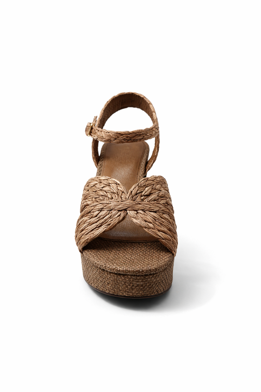 MIA Romani Brown Raffia Women's Sandal