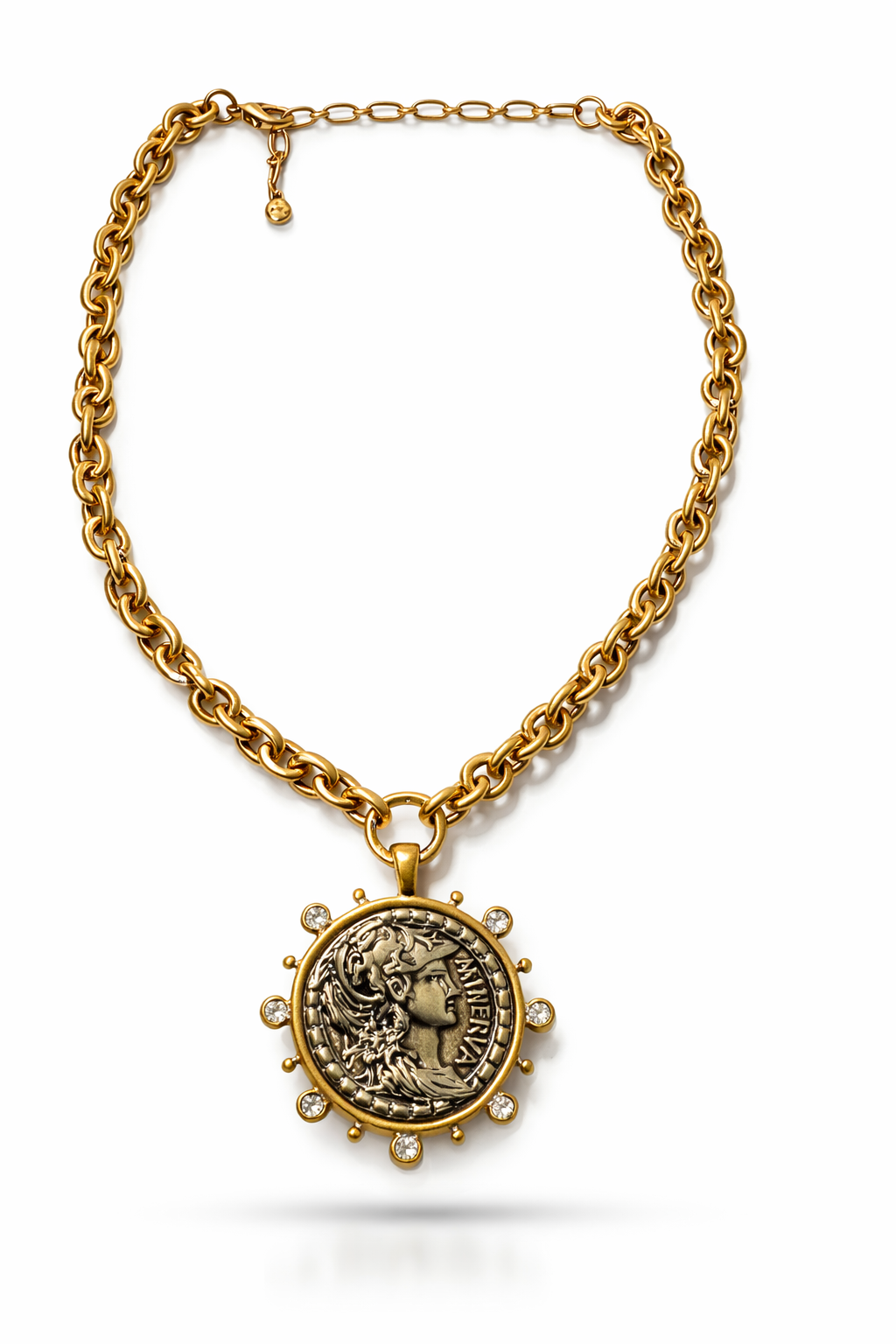 Minerva Coin Gold Necklace