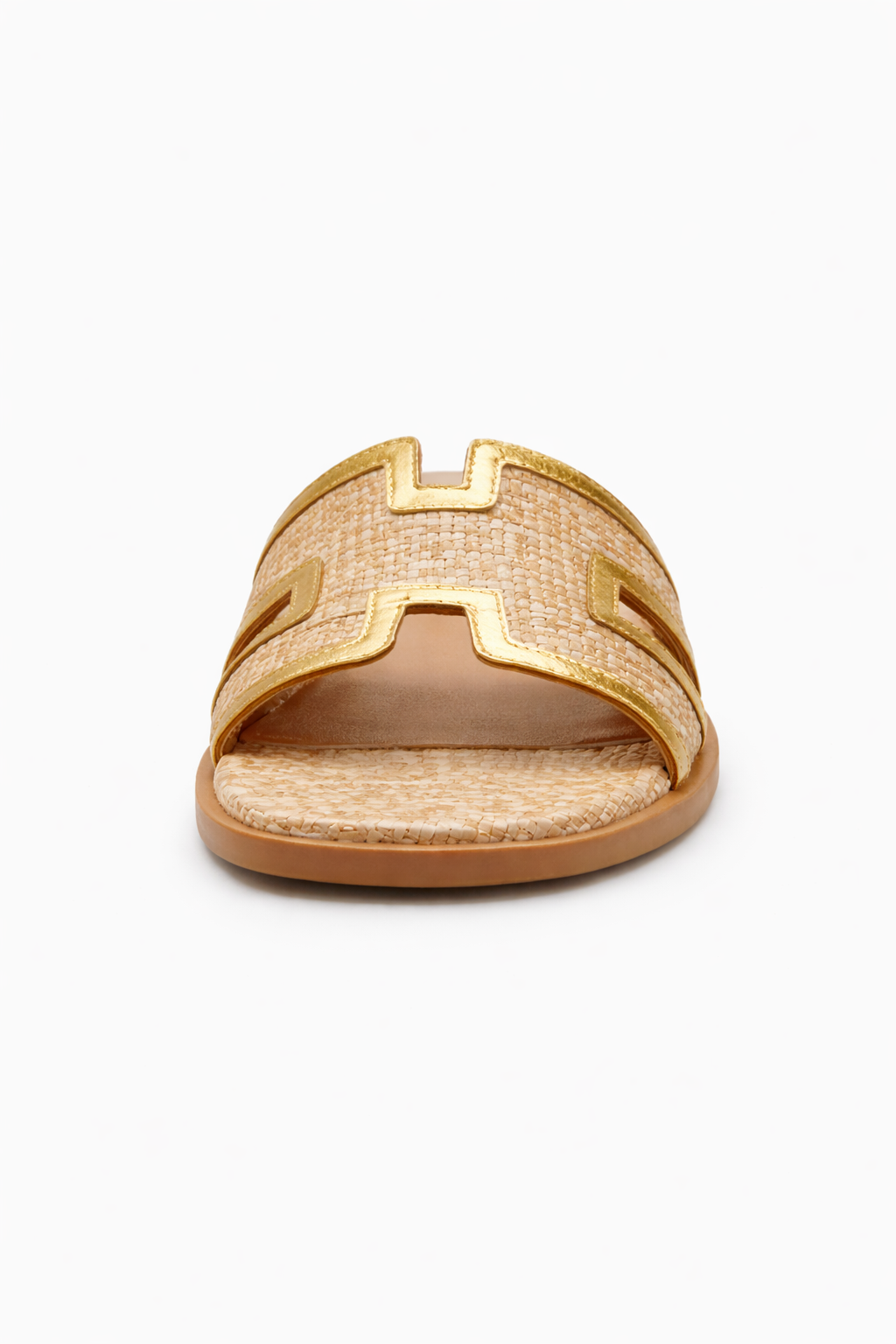 Soda Dolli- S Gold Raffia Women's Sandal