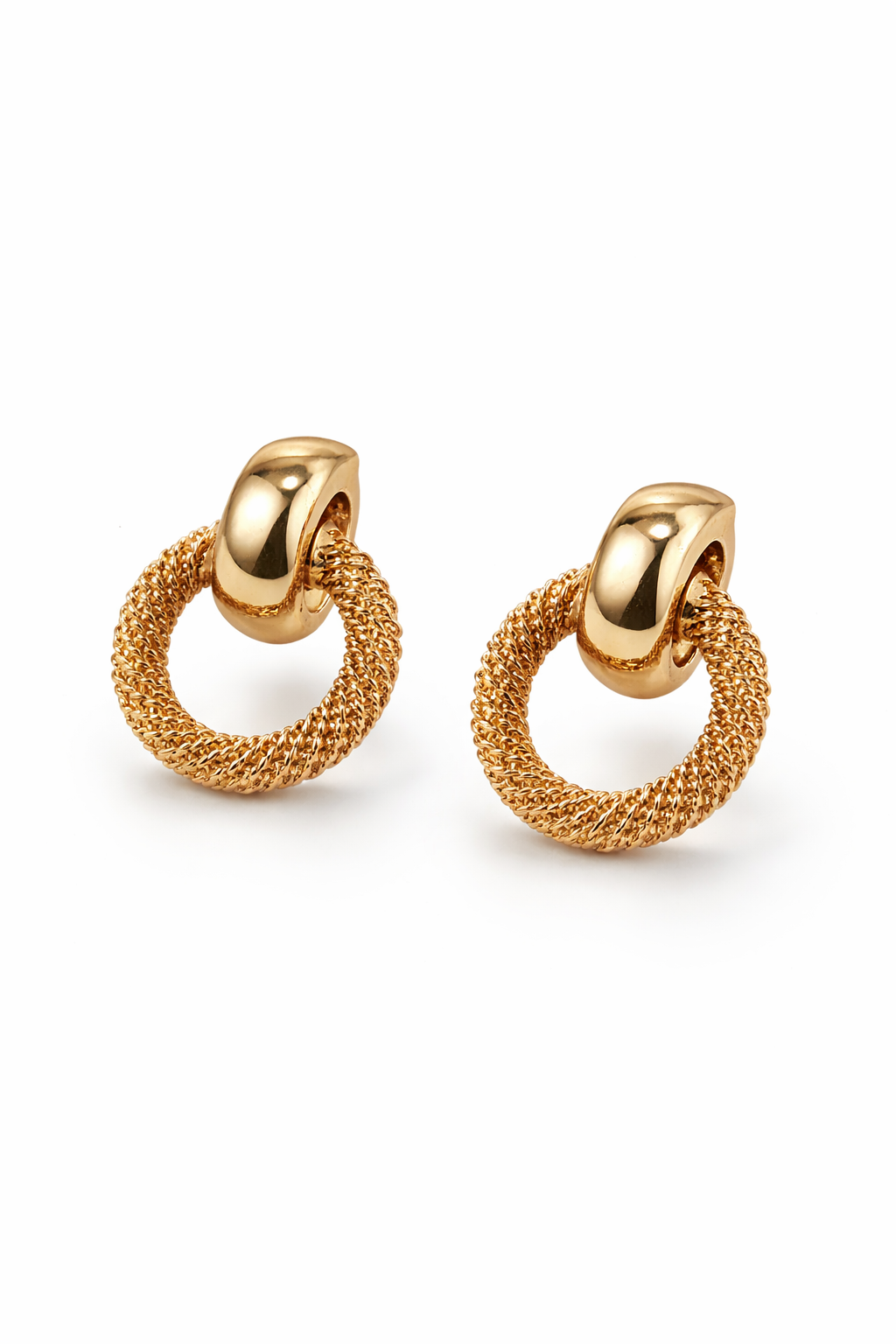 Gold Double Hoop Earring