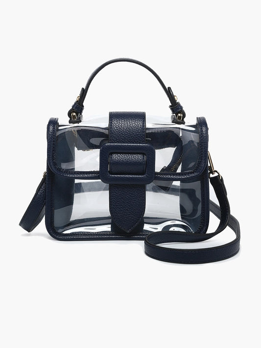 Toni Clear Flapover Crossbody Bag