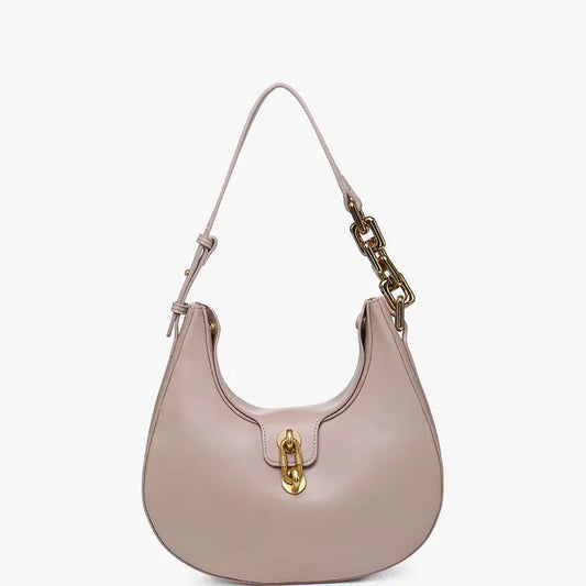 Dallas Twist-Lock Mocha Shoulder Bag