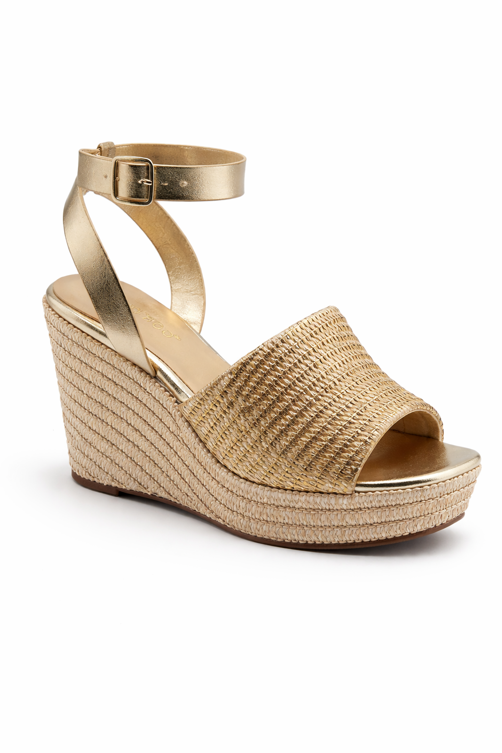 Bamboo Attire Women's Gold Wedge Sandal