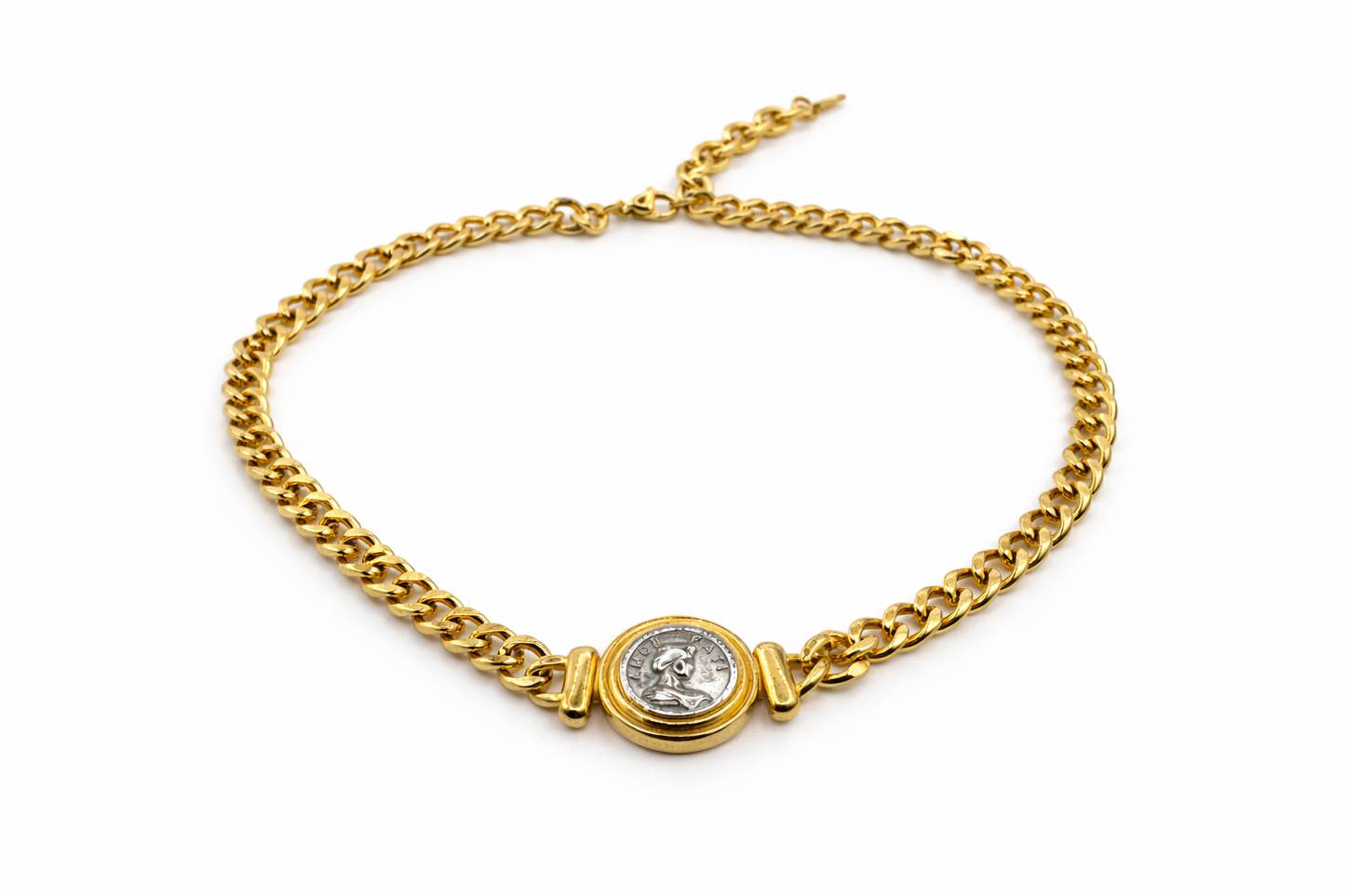 Amor Fati Gold Chain Medallion