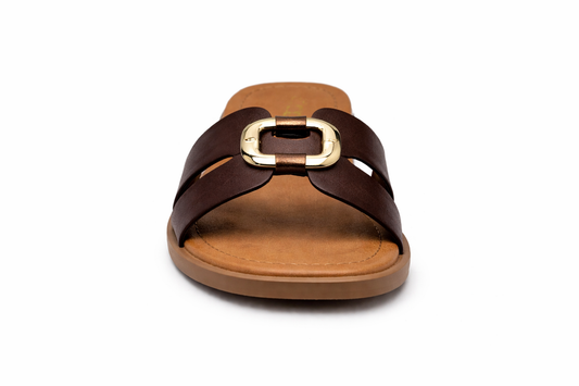 Soda Feng Women's Brown Sandal