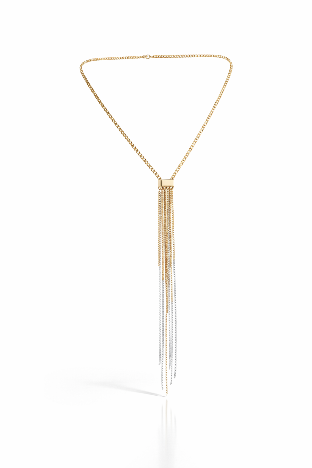 Gold and Silver Fringe Necklace