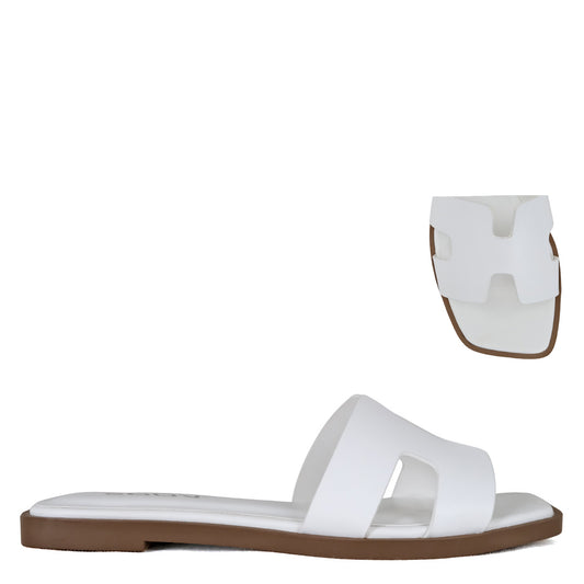 Soda Knit- S White Women's Sandal