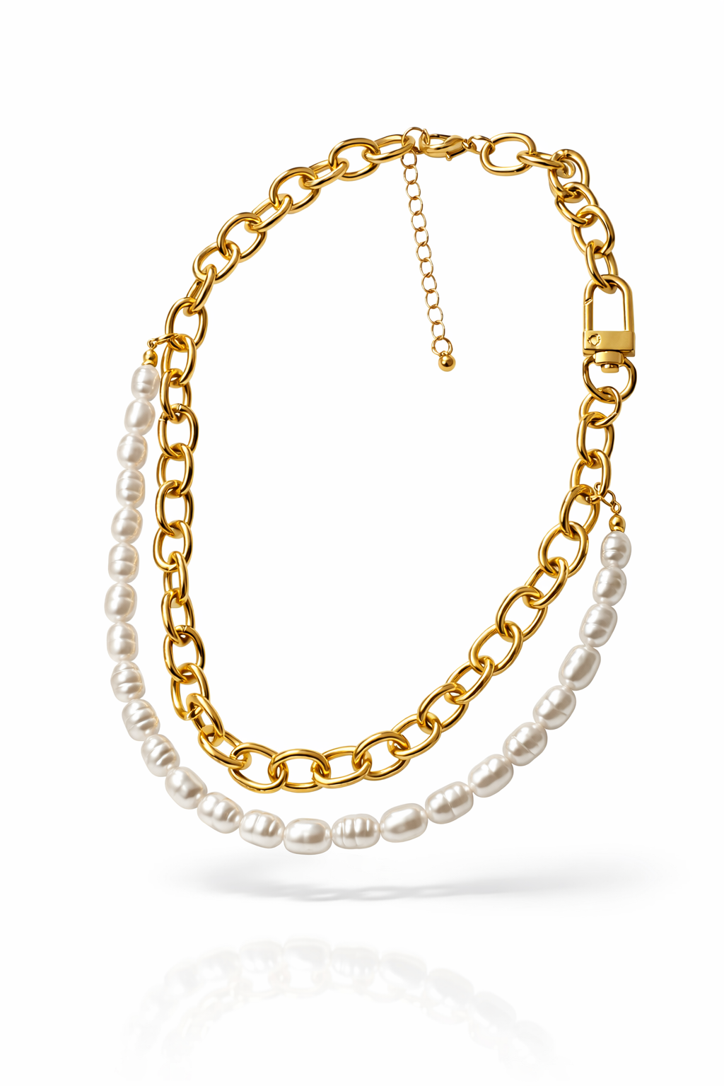 Pearl and Gold Chain Necklace