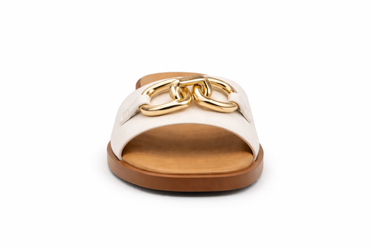 Soda Linked- S White Women's Sandal