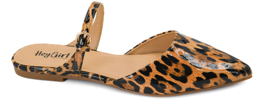 Hey Girl Wanna Grab Drinks Leopard Women's Flat