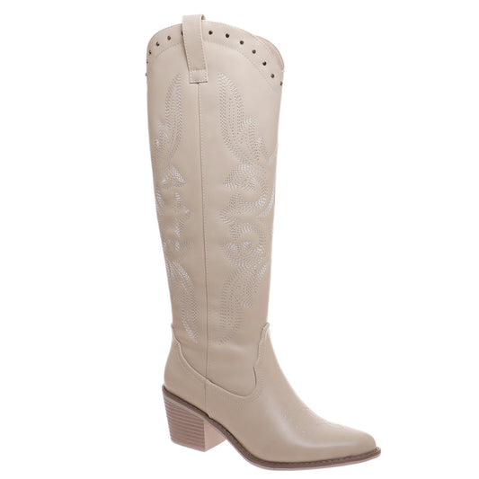 Pierre Dumas Whitney 6 Ivory Women's Boot