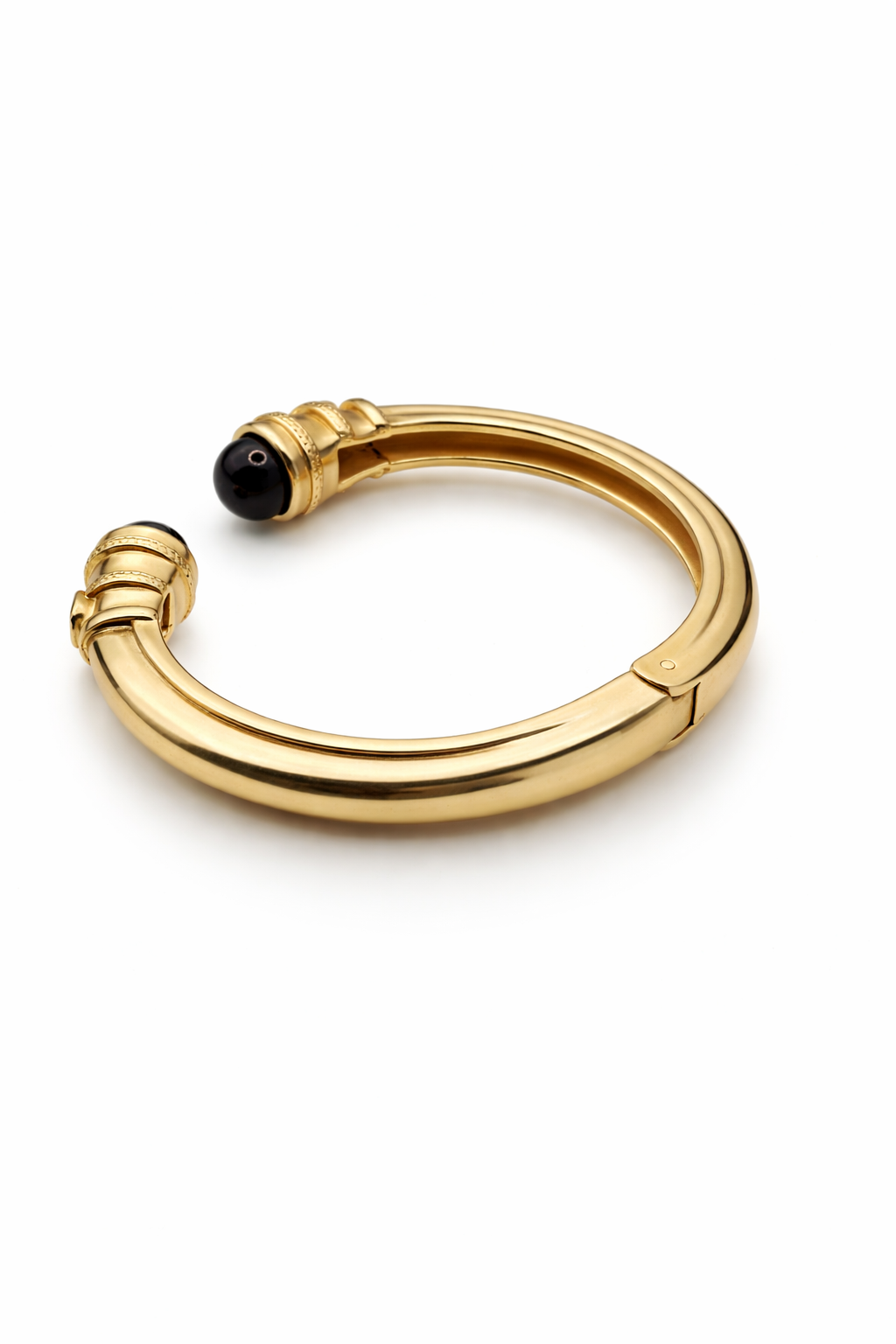 Washed Gold Diamond Accent Women's Bangle