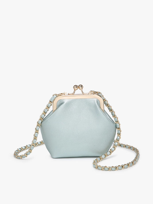 Cleo Mint Blue Coin Pouch Crossbody