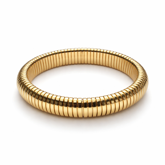 Gold slinky Bangle Bracelet