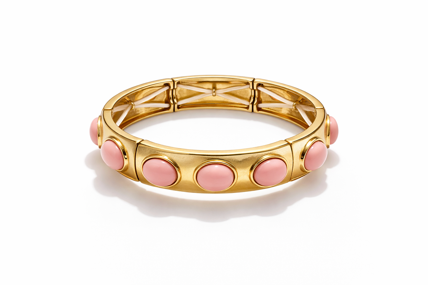 Multi Stone Gold Bangle