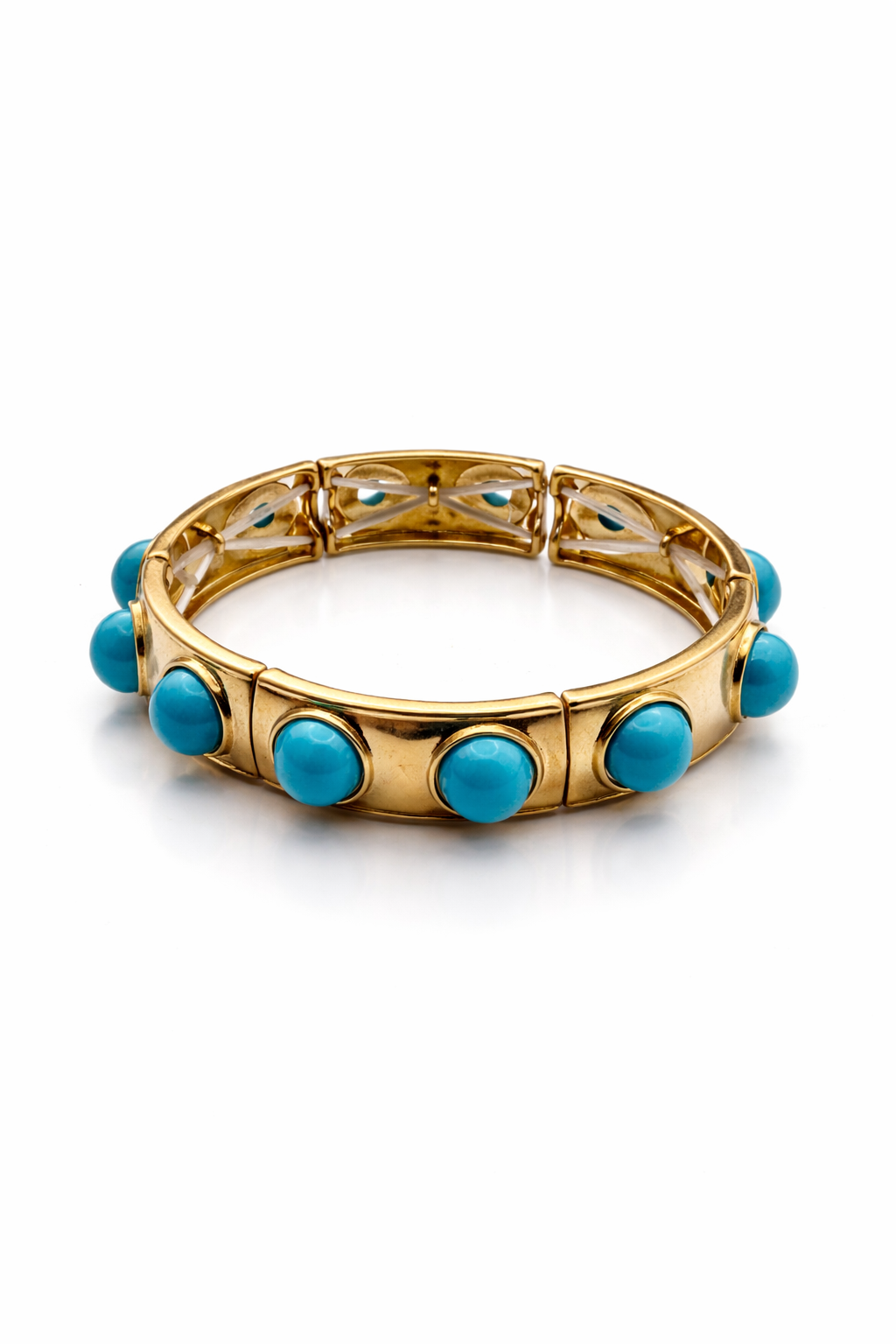 Multi Stone Gold Bangle
