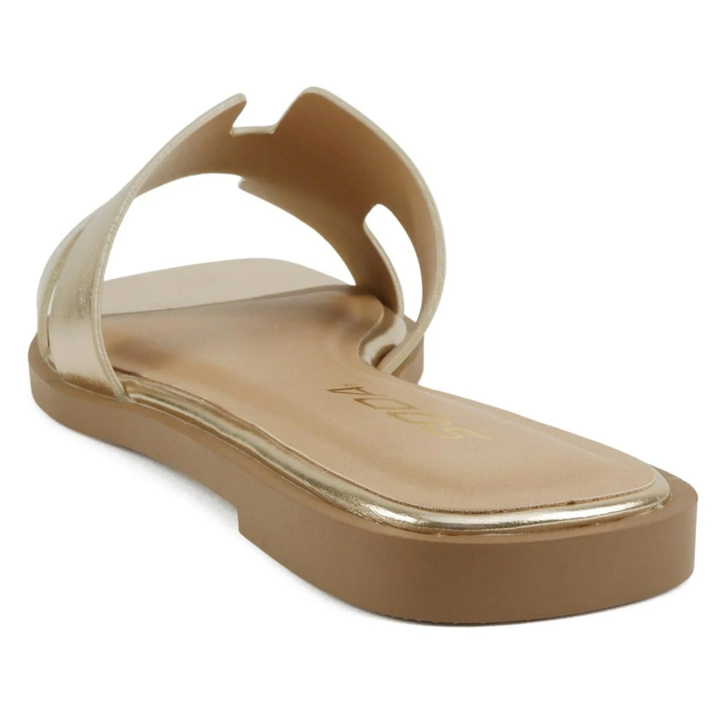Soda Knit- S Gold Women's Sandal